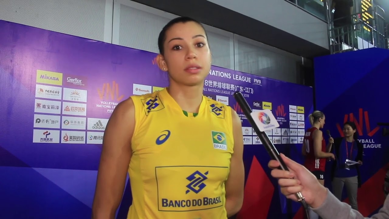 VNL 2018- Exclusive interview with Ana Carolina Da Silva (BRA) - YouTube