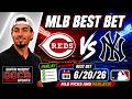 Reds vs Yankees 6/20/26 MLB Best Bet - MLB Picks and Parlays - Griffin Murphy Doc Sports