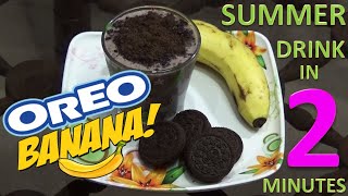 Oreo Banana Milkshake| Oreo Milkshake| Summer Special| 2 minutes Lockdown Recipes at Home