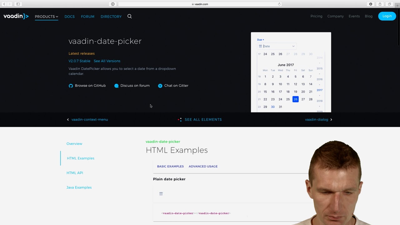 Using a DatePicker WebComponent - YouTube
