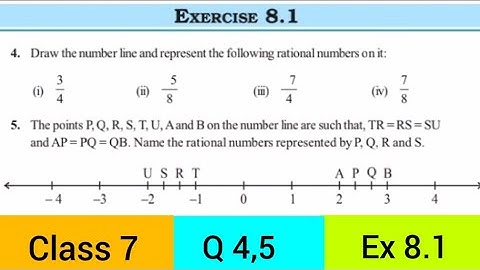 NCERT Class 7 Maths | Q 4,5 | Ex 8.1 Chapter 8 Rational Numbers