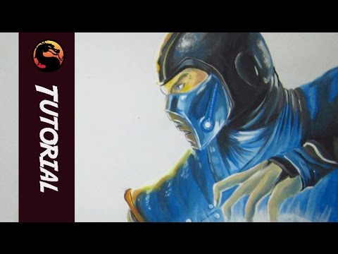 Como Dibujar A Subzero Con Témperas Escolares Draw Subzero Youtube