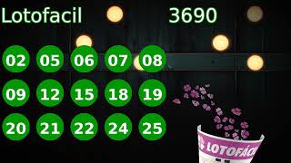 Resultado Lotofacil 20/05/2026. Concurso 3690. O premio estimado é de R$ 7.000.000,00.