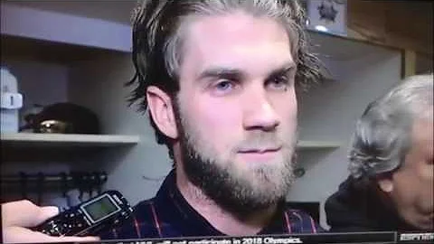 Bryce Harper POST GAME INTERVIEW BRAWL FIGHT HUNTER STRICKLAND 5/29/2017