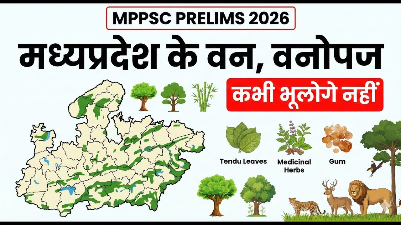 मध्यप्रदेश के वन एवं वनोपज 🔥 |  MPPSC PRELIMS 2026 | QUICK REVISION | #mppsc