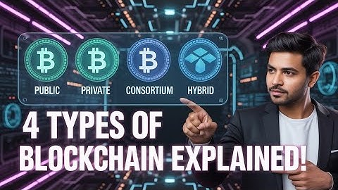 "4 Types of Blockchain Explained in Hindi | Public, Private, Consortium, Hybrid"