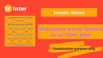 Formation of Stationary waves in an Open Pipe |Physics |