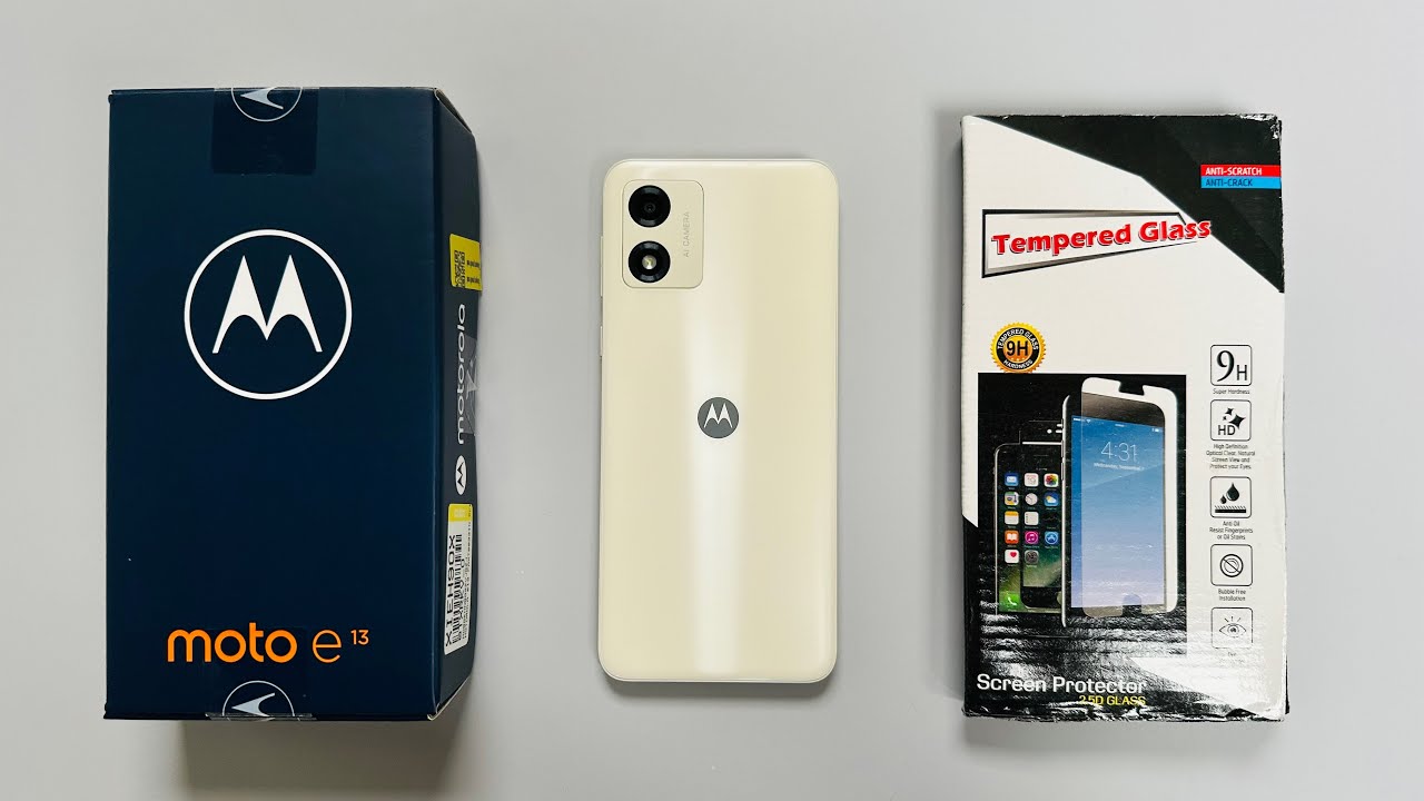 Motorola e13 Creamy White Colour Unboxing Camera Test, 4k Video