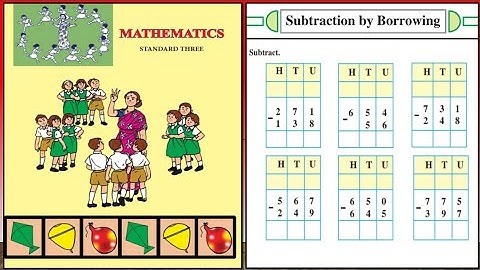Std.3rd Math || Subtraction by Borrowing || Page no.57