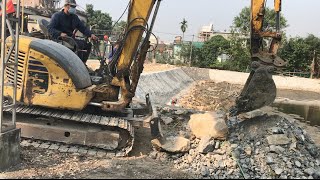 Excavator cranes the stones to make the pond bank by Cat Excavator Vlog 5 views 2 years ago 10 minutes, 22 seconds
