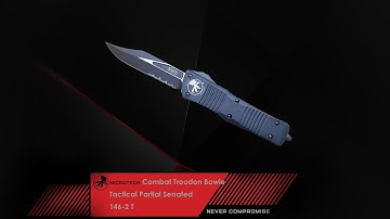 MICROTECH Combat Troodon Bowie Tactical Partial Serrated 146-2 T