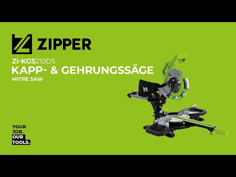 ZIPPER ZI-KGS210DS - Kapp- & Gehrungssäge / mitre saw (official ZIPPER) -  YouTube