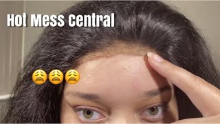 How I finessed a too dark lace frontal wig. No baby hair!