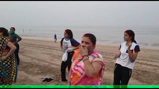 Juhu beach aerobics #juhu #aerobic #mumbai