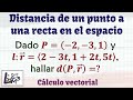 Distancia de un punto a una recta dada en ecuaciones paramétricas | La Prof Lina M3