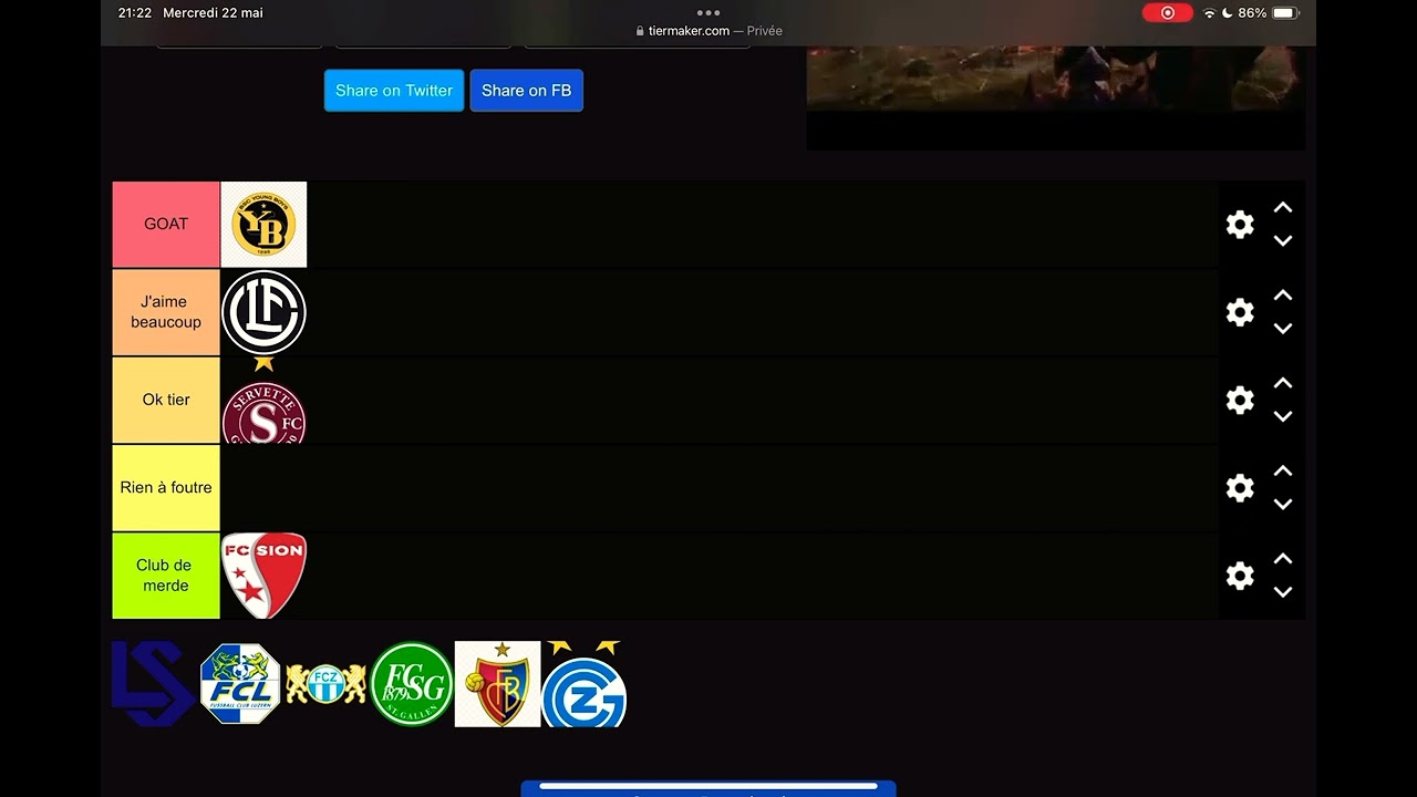 Swiss super league tier list maker