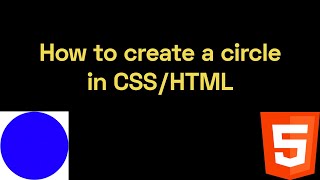 How to create a circle in CSS/HTML