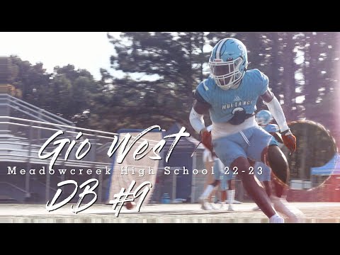 SCS| Gio West DB #9 Meadowcreek High School Football Highlights 22-23  Song Love Sosa by Chief Keef