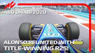 Fernando Alonso Reunites with the Renault R25 | 2020 Abu Dhabi Grand Prix | assettocorsa