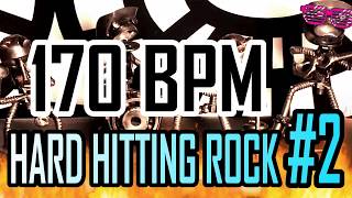 170 BPM - Hard Hitting Rock #2 - 4/4 Drum Beat - Drum Track