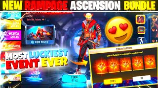 FREE FIRE NEW RAMPAGE ASCENSION BUNDLE | RAMPAGE ASCENSION EVENT FREE FIRE | FREE FIRE NEW EVENT