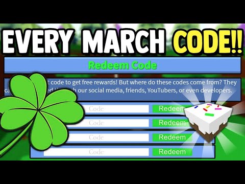 EVERY MARCH CODE!! (REDEEM) | Build a Boat for Treasure ROBLOX