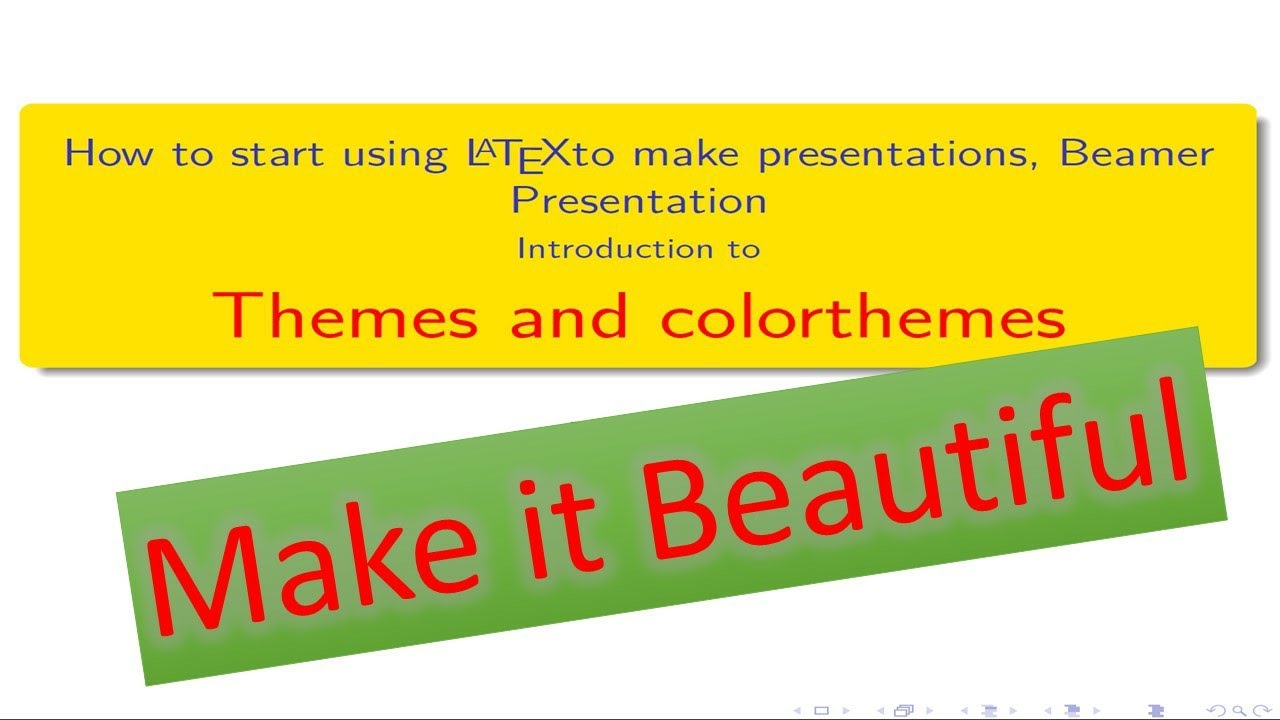 how to make presentations with latex