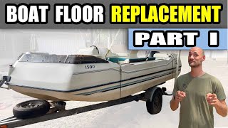 Boat Floor Replacement - Part 1 (Floor Removal)