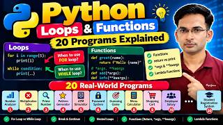 Full Python Loops & Functions – 20 Simple Project Explained | Guide