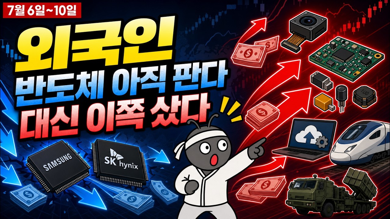 외국인 매도 압력은 줄었지만 끝나지 않았다|SK하이닉스·삼성전자 수급 분석(7/6~7/10)