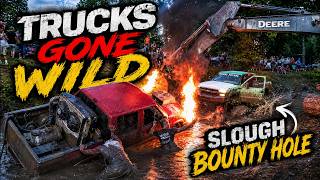 TRUCKS GONE WILD! Bricks Off-road Slough Bounty Hole Challenge Gets CRAZY