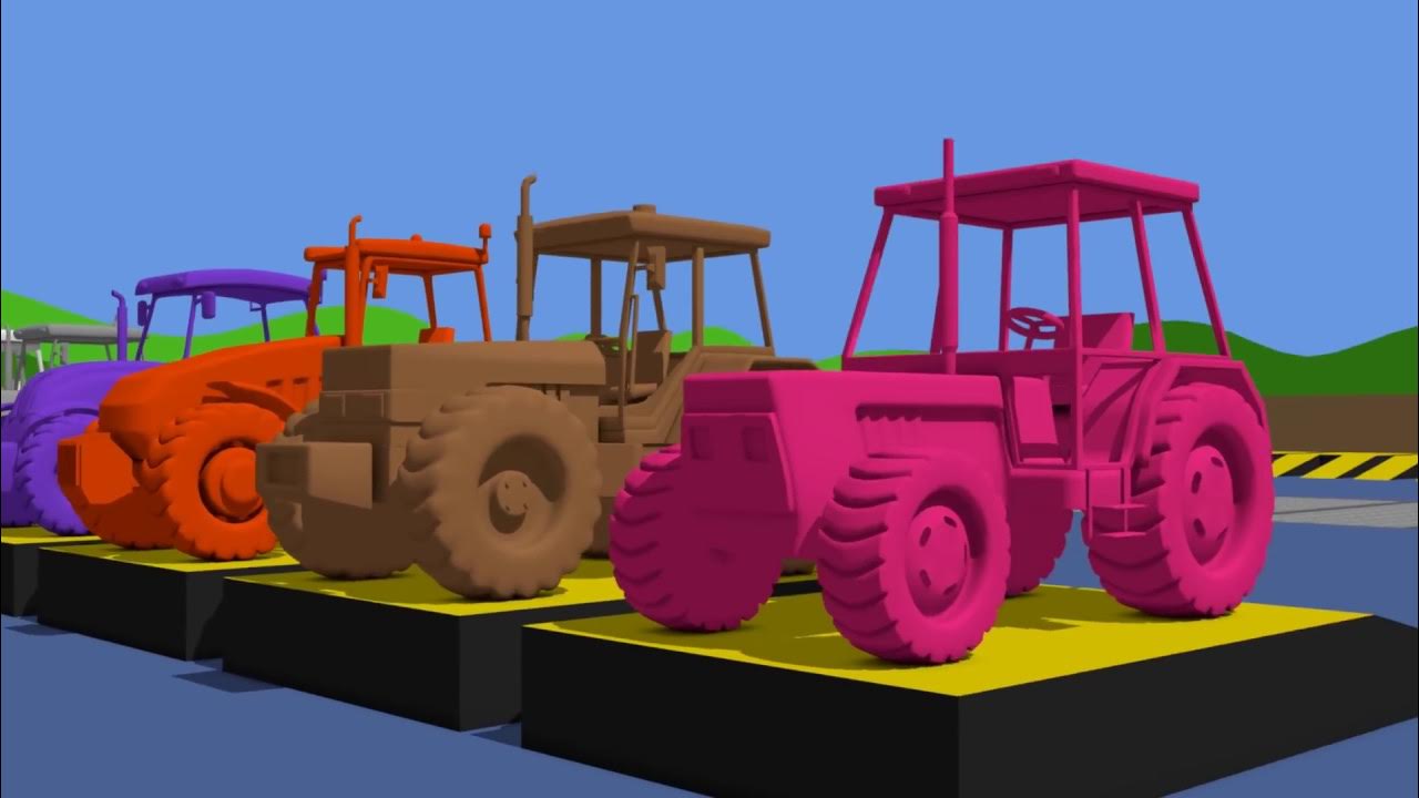 Video Learn Colors with Tractor & Animation for Kids and Babies Cartoon children's channel