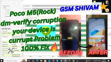 POCO M5 (Rock) dm-verify corruption | your device is corrupt | Hang On Logo | Auto Fastboot 100% Fix