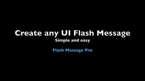 Flash Message pro demo