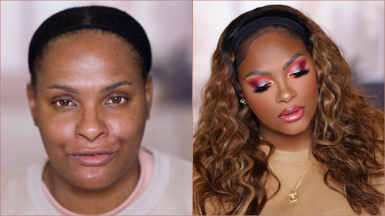 EASY ORANGE & BURGUNDY MAKEUP TUTORIAL