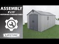 Lifetime 8 x 15 outdoor storage shed  lifetime assembly