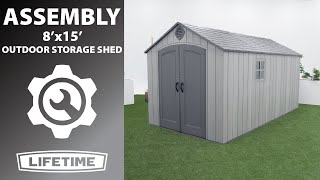 Lifetime 8' x 15' Outdoor Storage Shed | Lifetime Assembly Video