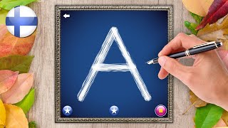 Opi kirjoittamaan isoja kirjaimia A-Z - Suomen Aakkoset (Finnish Alphabet)  | Letter School - YouTube