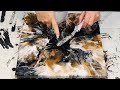 DRAMATIC ACRYLIC POURING Blowout!!!!  Metallic Golds~ 🤯 GORGEOUS CHAOS ] stunning COLOUR COMBO