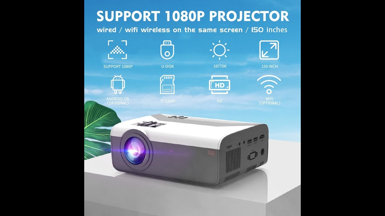 C6 Mini Projector 4K Proyector DLP Android 9.0 Projetor WiFi