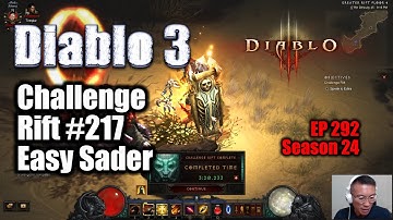 [Diablo 3] Challenge Rift #217 LoD Crusader Blessed Shield / Easy (Season 24)