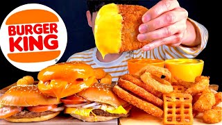 ASMR 버거킹 콰트로 치즈와퍼🍔벌집감자튀김 코코넛쉬림프  치즈소스 찍먹방~! Burger King Cheese Whopper With Fried Potato MuKBang~!!