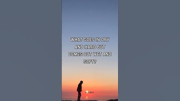 goes in dry and hard but comes out wet and soft #riddles #jokes #funny #humor #lolsbox
