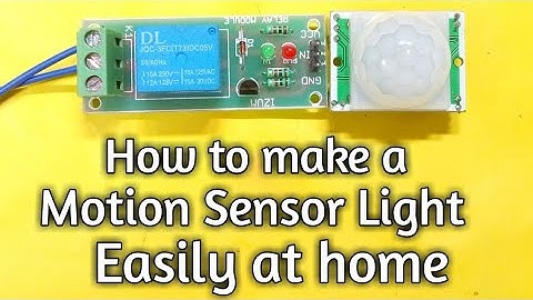PIR motion sensor/detector module with relay circuit schematic | room automatic light...