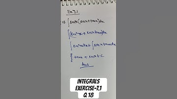 INTEGRALS EXERCISE 7.1 | QUESTION 18 | SOLUTION #reels #integrals #shorts #integrationclass12 #maths