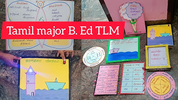 Tamil subject charts, matching boards, working models for B.Ed