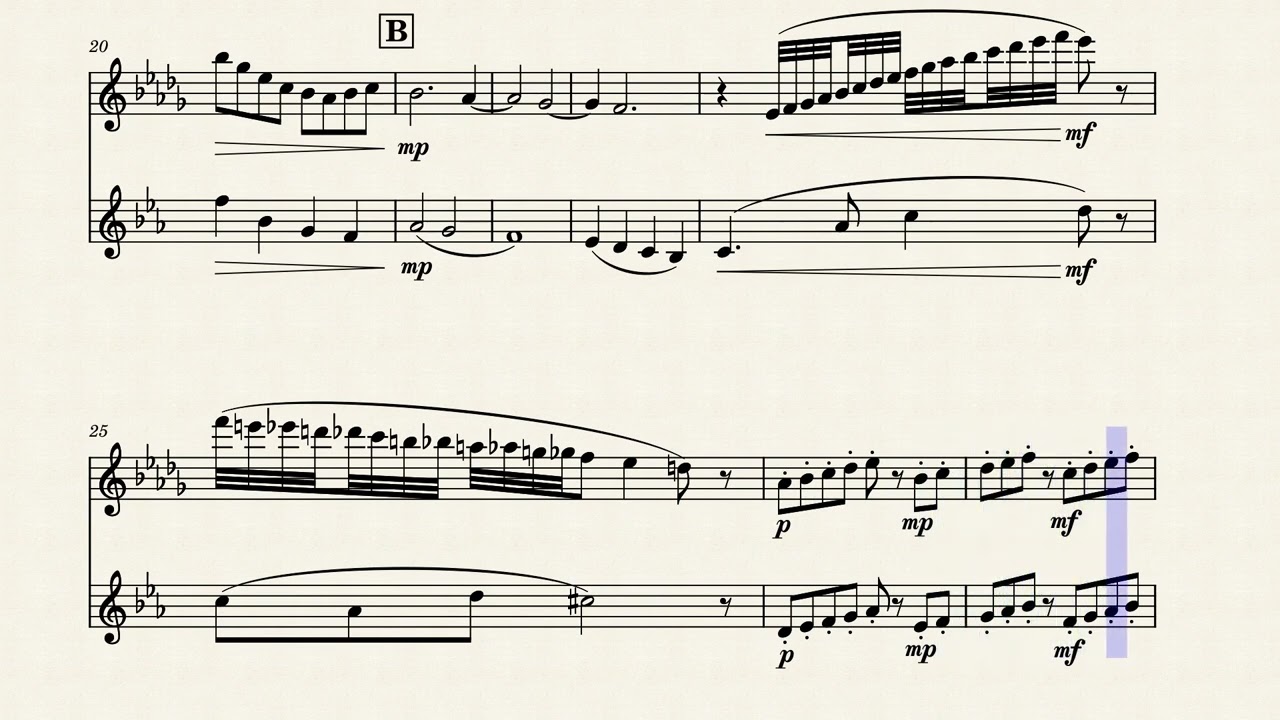 Flute and B-flat Clarinet Duet No. 312023 by Eric Bingham-Kumpf