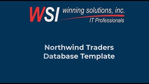 WSI - Northwind Traders Database Template (with Calendar) Demo