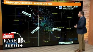 The fireworks to celebrate kansas city's victory were caught on
national weather services radar sunday night.
https://www.kare11.com/weatherminds...