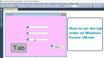 How to make user moves focus from one control to another by pressing the Tab key using in vb.net